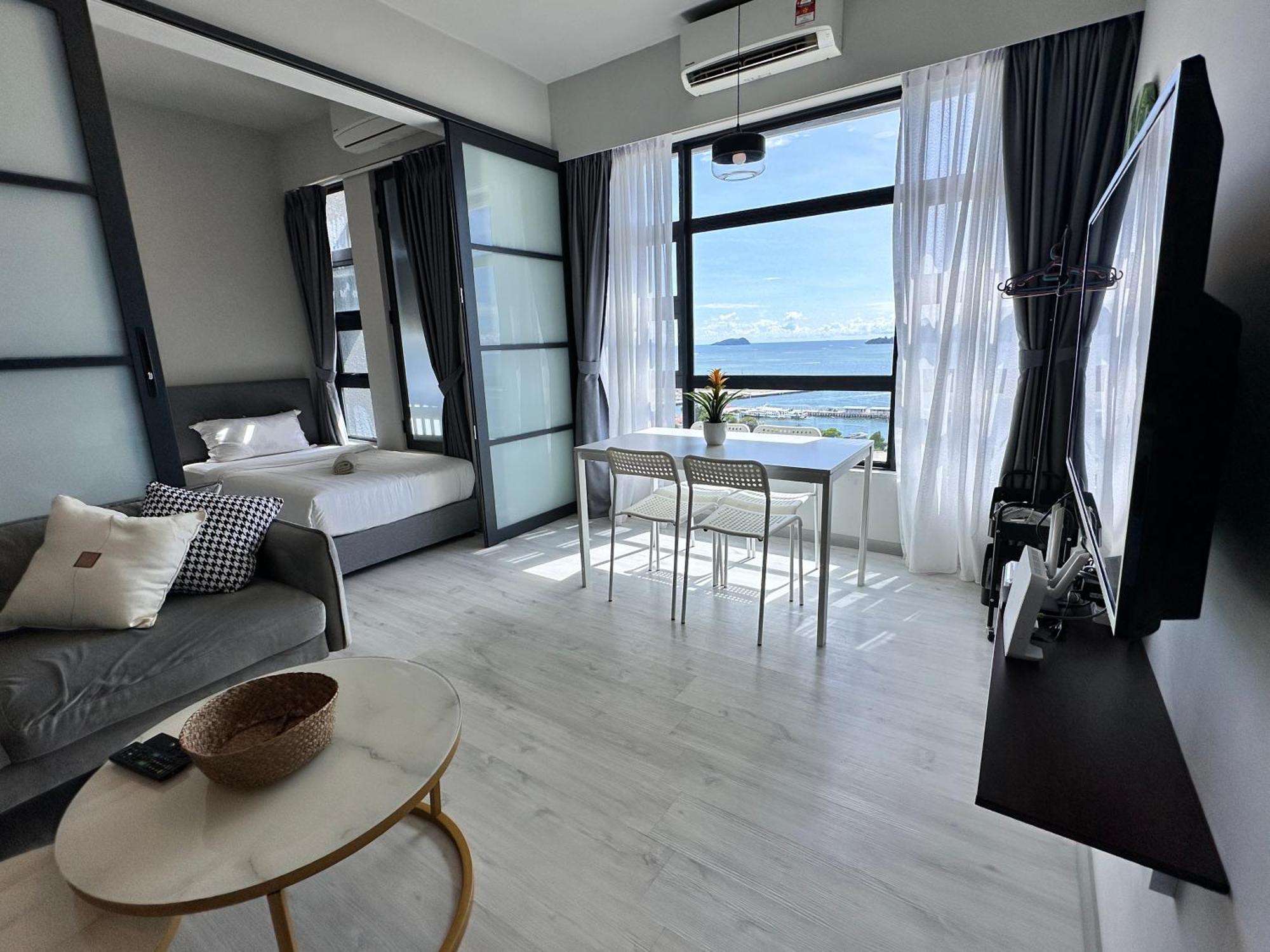 Jq1 Sea & Pool Or City View Wifi I Washing Machine For Some Units I Cuckoo Water Jesselton Quay By R2 Kota Kinabalu Extérieur photo