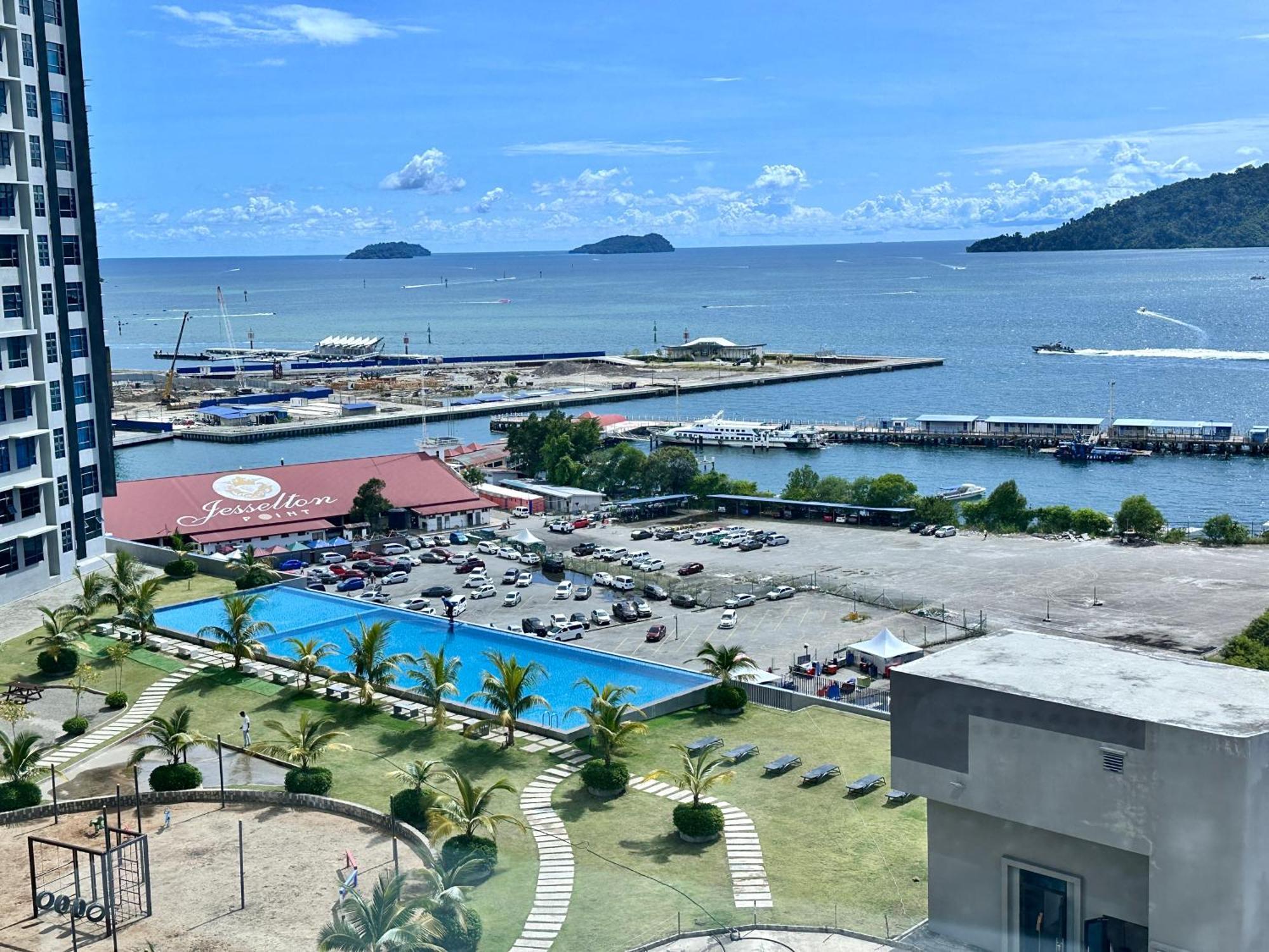 Jq1 Sea & Pool Or City View Wifi I Washing Machine For Some Units I Cuckoo Water Jesselton Quay By R2 Kota Kinabalu Extérieur photo